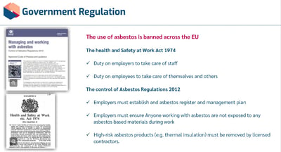 Asbestos Awareness Government Regulation