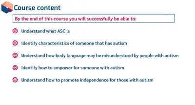 Autism Awareness learning outcomes