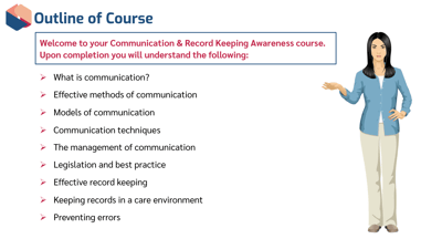 Communication and Record Keeping Learning Outcomes