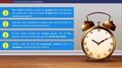 Consumer Rights Act Clocks and Calendars