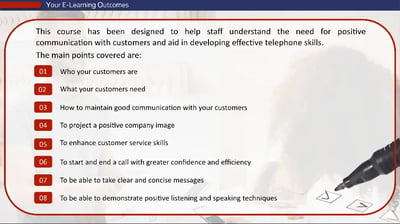 Customer Service Awareness Learning Outcomes