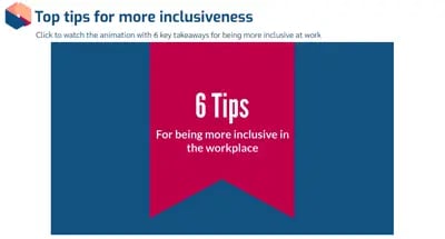 Equality and Diversity top tips animation