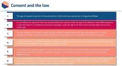 Harmful Sexual Behaviour consent and the law