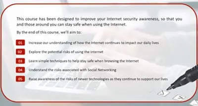 Internet Safety Awareness objectives