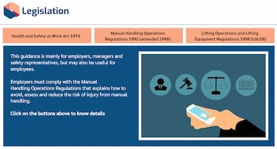 Manual Handling of Inanimate Objects Awareness Legislation
