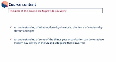 Modern Day Slavery Awareness LO