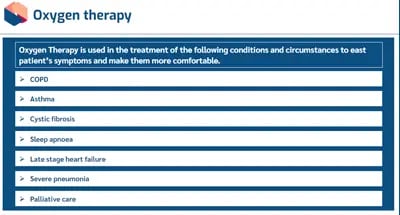 Oxygen Therapy used in treatment
