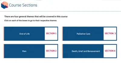 Palliative and End of Life Care Course Sections