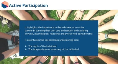 Person Centred Care Awareness active participation