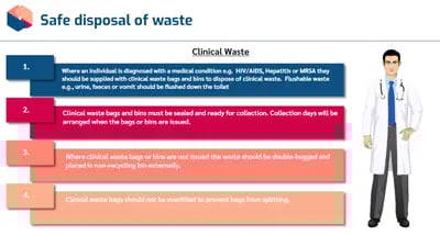 Personal Care Safe Disposal of Waste
