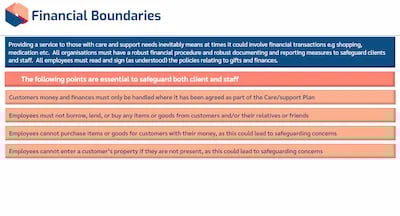 Professional Boundaries Awareness Financial Boundaries