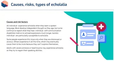 SALT (Speech And Language Therapy) echolalia