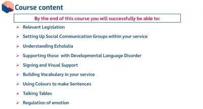 SALT (Speech And Language Therapy) objectives