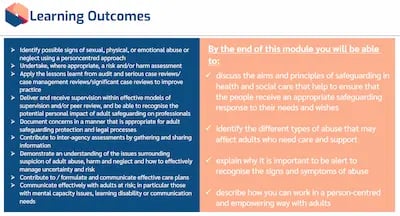 Safeguarding of Adults Level 3 LO