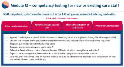 Screenshot of Medication Advanced course Module 13