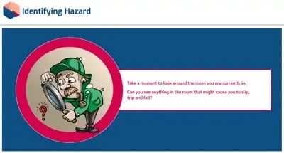 Slips Trips and Falls Awareness identifying hazard