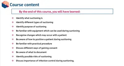 Suction and Nebuliser objectives