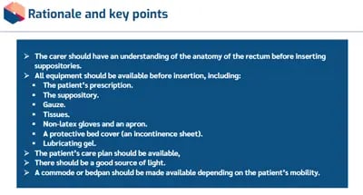 Suppository Administration Rationale and Key Points