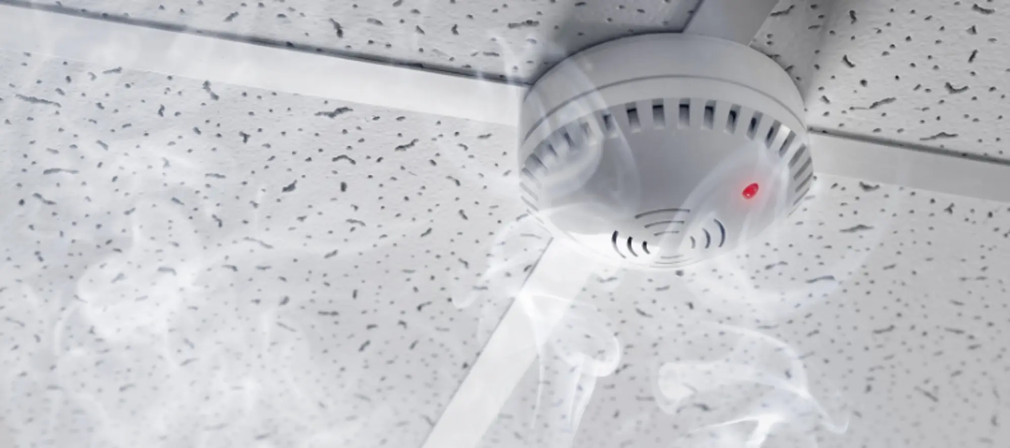 Smoke detector in care home fire safety